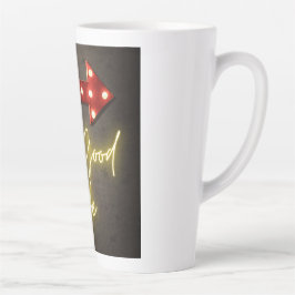 Caneca De Café Latte A Seta Neon da Boa Vida