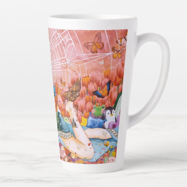 Caneca De Café Latte A Tarde (Direita)