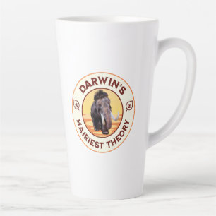 Caneca De Café Latte A Teoria Mais Peluda de Darwin Mamute Lanoso Fofo