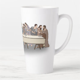 Caneca De Café Latte A última ceia - Páscoa cristã