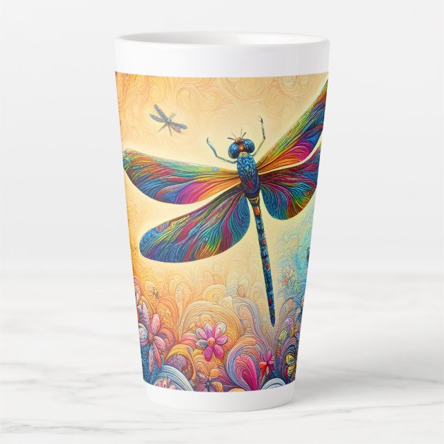 Caneca De Café Latte A Viagem da Dragonfly (Frente)
