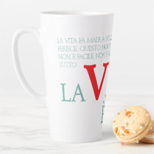 Caneca De Café Latte A vida é bela