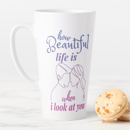 Caneca De Café Latte A Vida É Maravilhosa Quando Olho Para Você