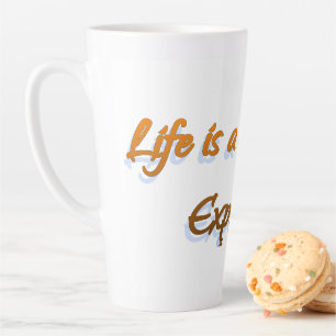 Caneca De Café Latte A Vida É Uma Viagem