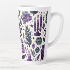 Caneca De Café Latte A Wiccan Pattern 1