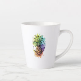 Caneca De Café Latte Abacaxi
