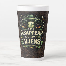 Caneca De Café Latte Abdução Alienígena OVNI Humor