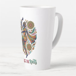 Caneca De Café Latte Abraçar a Dança das Raízes
