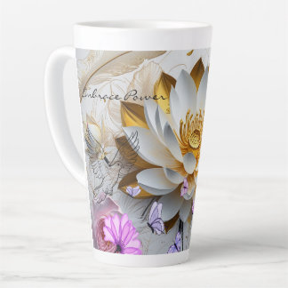 Caneca De Café Latte Abraçar o Poder - Caneca de Latte