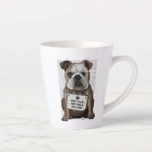 Caneca De Café Latte Abraçar um Bulldog