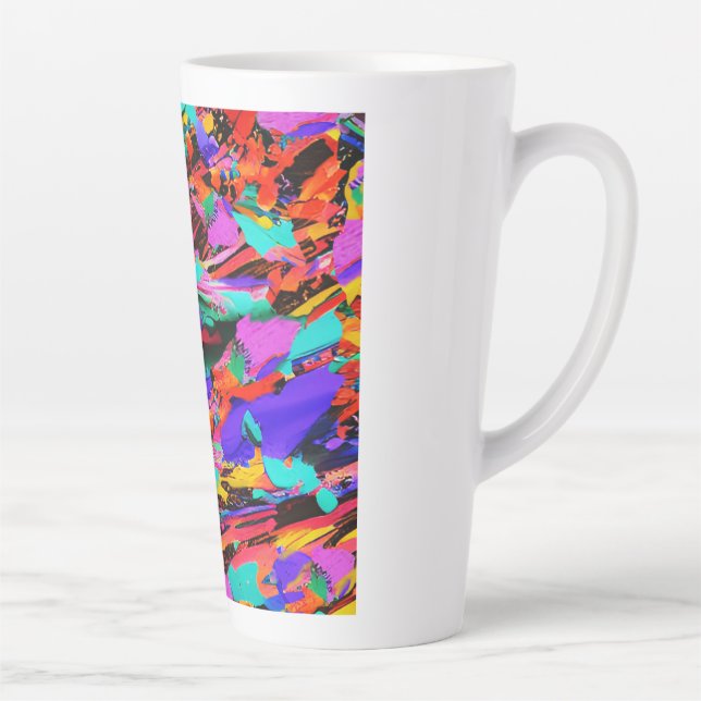 Caneca De Café Latte Abstração de Alta Voltagem (Direita)