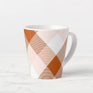 Caneca De Café Latte Abstração Geométrica de Quadrado 16
