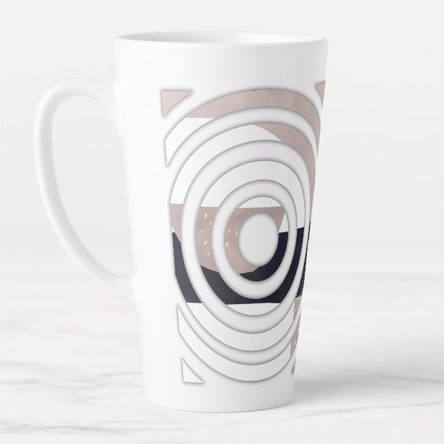 Caneca De Café Latte Abstract latte mug design (Esquerda)