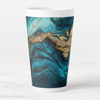 Caneca De Café Latte Abstract marine 