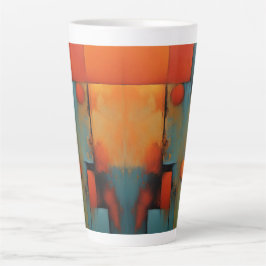Caneca De Café Latte Abstrato