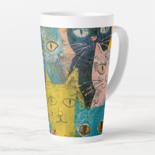 Caneca De Café Latte Abstrato (6)