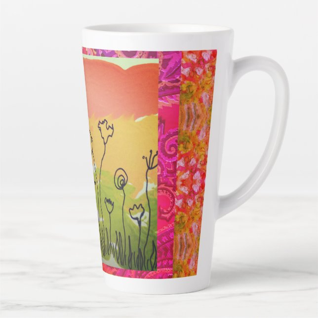 CANECA DE CAFÉ LATTE ABSTRATO 7 (Direita)