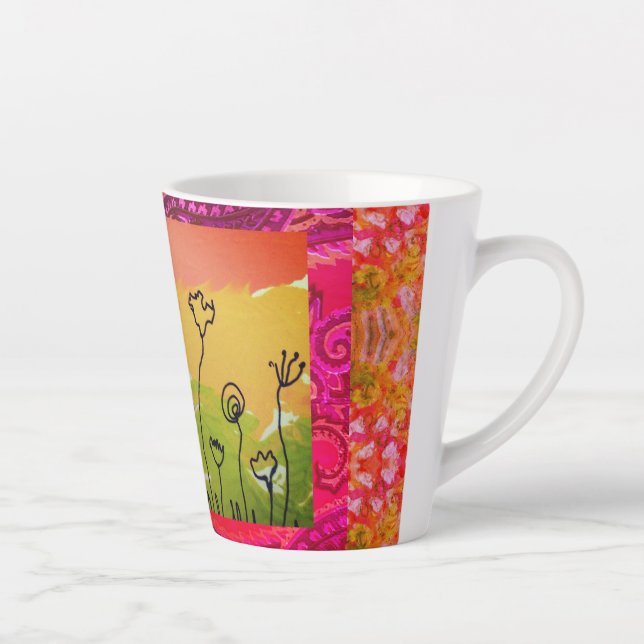 CANECA DE CAFÉ LATTE ABSTRATO 7 (Direita)