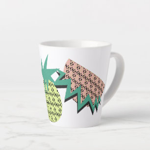 Caneca De Café Latte Abstrato Abacaxi Melancia