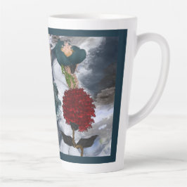 Caneca De Café Latte Abstrato Art Floral
