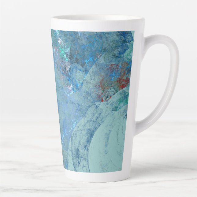 Caneca De Café Latte Abstrato azul de Opal para RAZR (Direita)