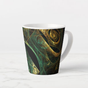 Caneca De Café Latte Abstrato de arte de vibrações mágicas