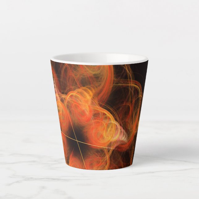 Caneca De Café Latte Abstrato de arte leve (Frente)