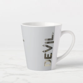 Caneca De Café Latte ABSTRATO de Lata de Derramamento de Lâmpada Preta