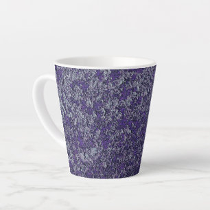 Caneca De Café Latte Abstrato de textura de metal roxo roxo escuro