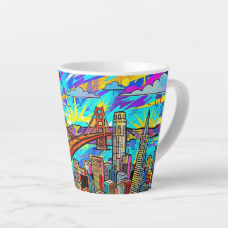 Caneca De Café Latte Abstrato Frisco