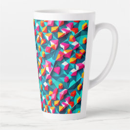 Caneca De Café Latte Abstrato geométrico design 14 - Lata