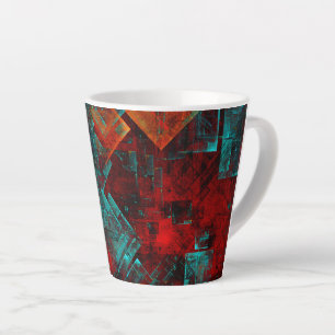 Caneca De Café Latte Abstrato Moderno Padrão Artístico Legal Colorido