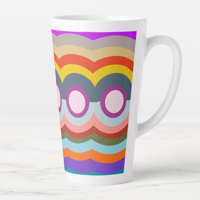 Caneca De Café Latte Abstrato Novamente (Direita)