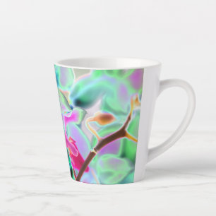 Caneca De Café Latte Abstrato Orchid Design Latch