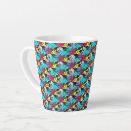Caneca De Café Latte Abstrato padrão design 1208 - Latte Mug