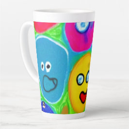 Caneca De Café Latte Abstrato Pet Rock