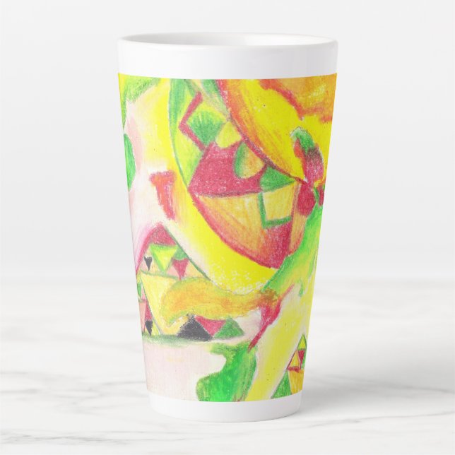 Caneca De Café Latte Abstrato térmica por AnyaC 2 (Frente)