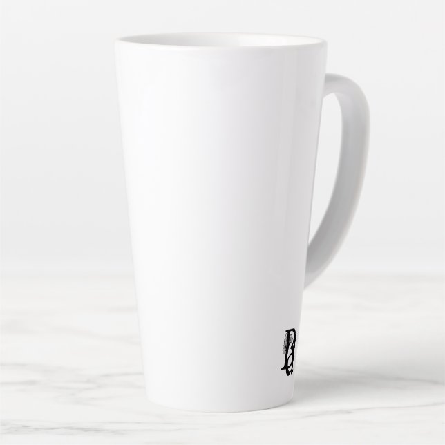 Caneca De Café Latte Abstrato Trend Interior Decor Preto (Ângulo direito)