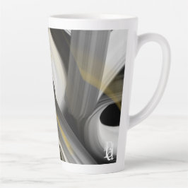 Caneca De Café Latte Abstrato Trend Interior Decor Preto