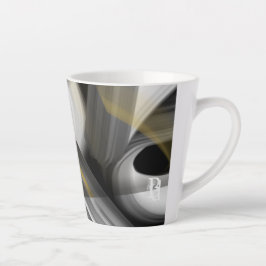 Caneca De Café Latte Abstrato Trend Interior Decor Preto