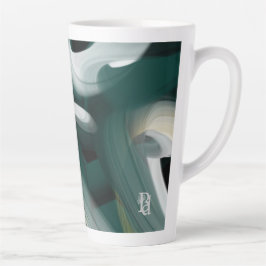 Caneca De Café Latte Abstrato Trend Interior Decor Verde de Lâmpada