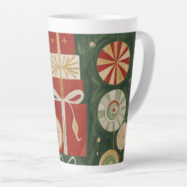 Caneca De Café Latte Abstrato Yuletide Tapeçaria
