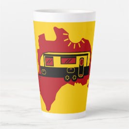 Caneca De Café Latte Acampamento Caravan australiano