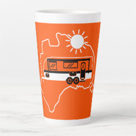 Caneca De Café Latte Acampamento Caravan australiano