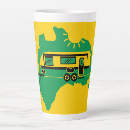 Caneca De Café Latte Acampamento Caravan australiano