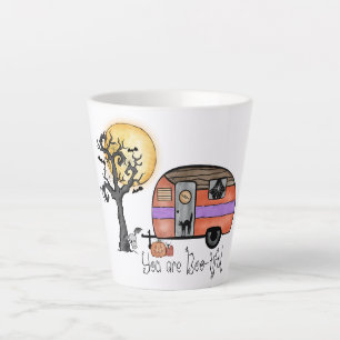 Caneca De Café Latte Acampamento Halloween Você É Bonita