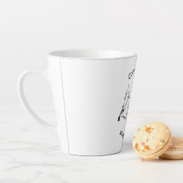 Caneca De Café Latte Acampamento mais estresse menos