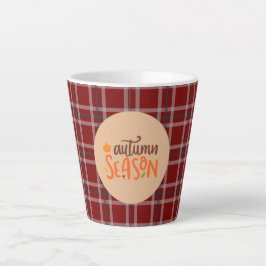 Caneca De Café Latte Ação de Graças,Script da Temporada de Outono,Xadre