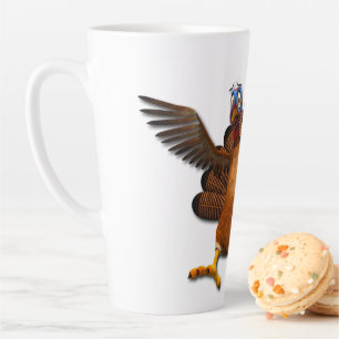 Caneca De Café Latte Ação de Graças SlipperyJoe's comece responsavelmen