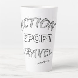 Caneca De Café Latte Ação Esporte Viagem